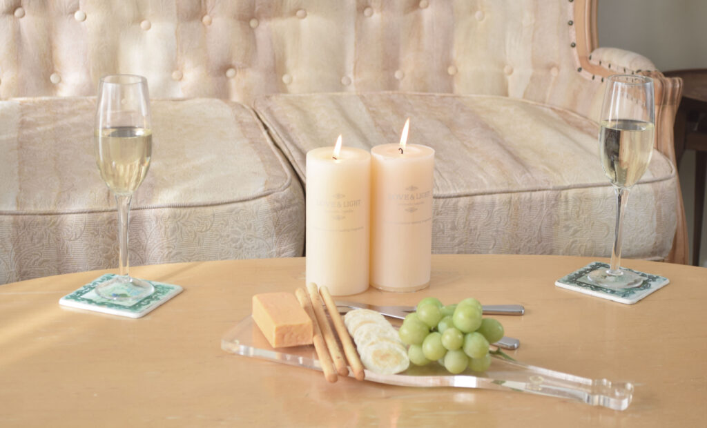 cheeseboard on couch